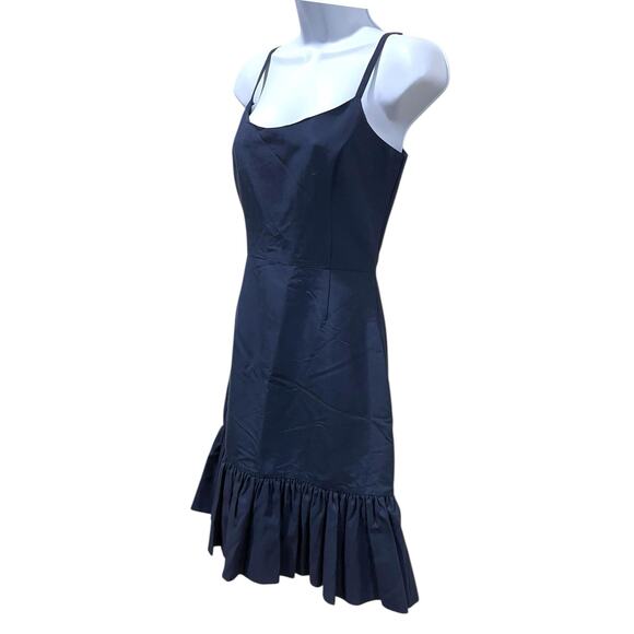Kate Spade Size 0 Talitha Midnight Navy Blue Ruffle Hem Dress Size 0 *no belt* - Picture 6 of 13